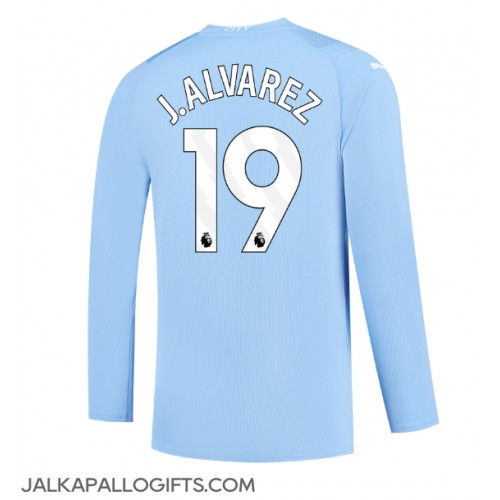 Manchester City Julian Alvarez #19 Kotipaita 2023-24 Pitkähihainen